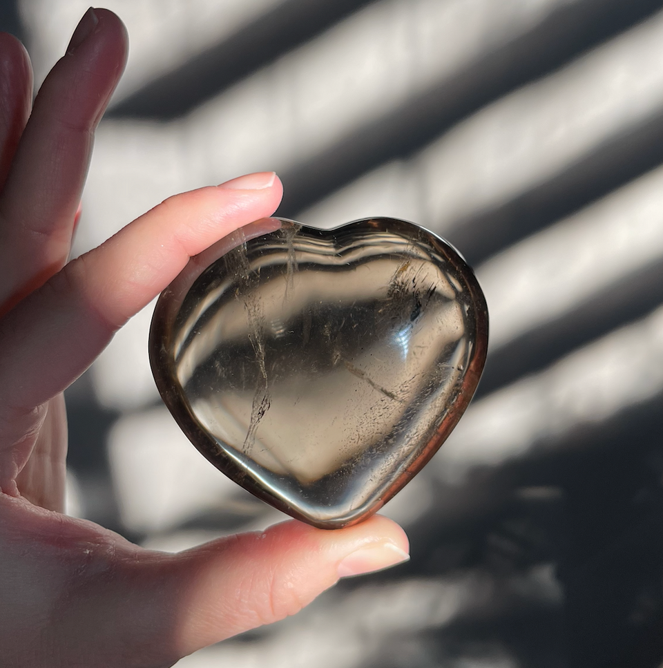 Smokey Quartz Hearts